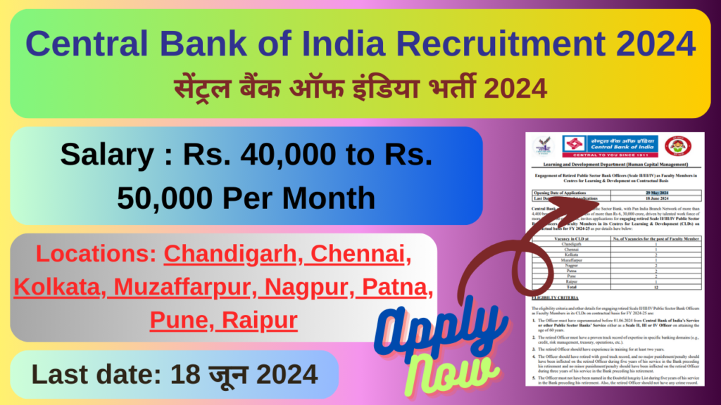 central bank of india recruitment 2024