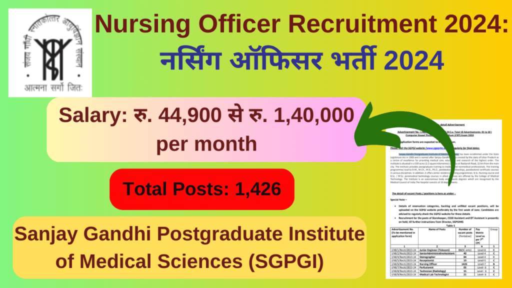 nursing officer recruitment 2024