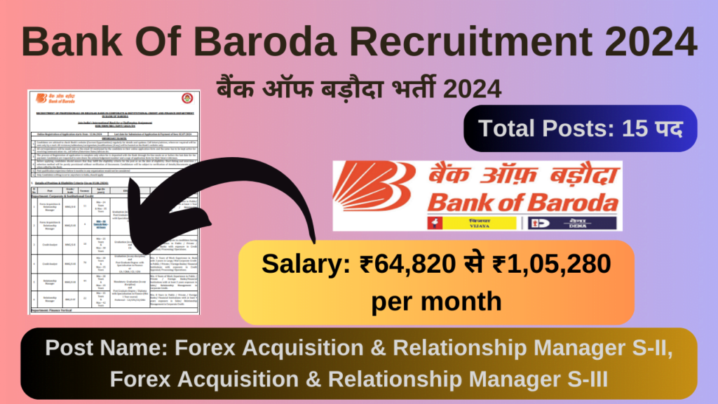 bank of baroda recruitment 2024