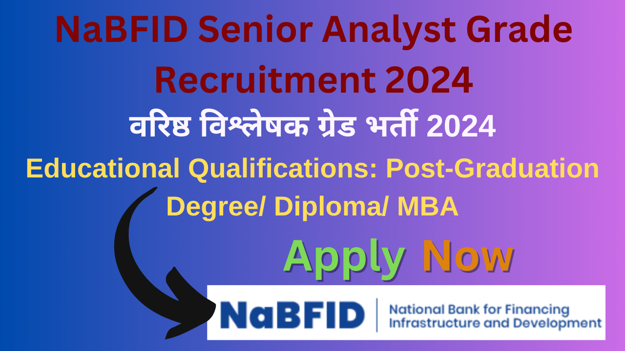 NaBFID Senior Analyst Grade Recruitment 2024: Amazing वरिष्ठ विश्लेषक ग्रेड भर्ती 2024