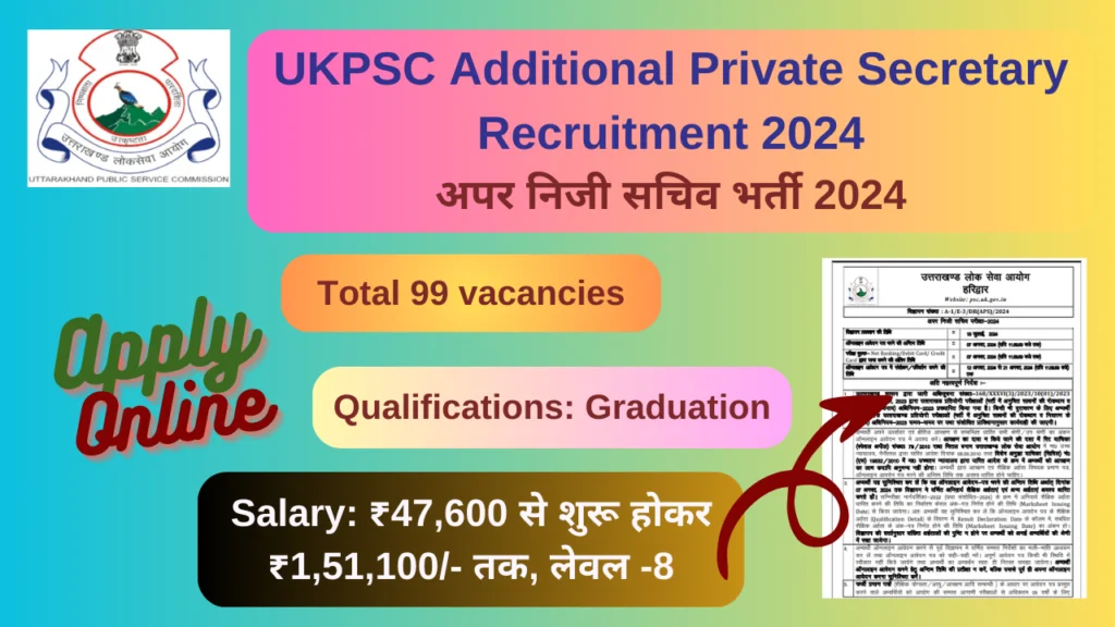 additional private secretary recruitment 2024